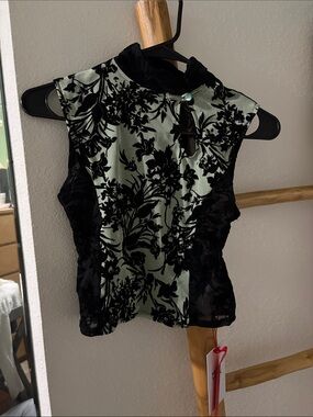 NWT Modern Cheongsam Inspired Retro Velvet Top